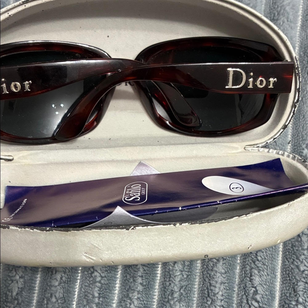 Dior Burgundy Frame Sunglasses with Dark Lenses - Picture 2 of 3
